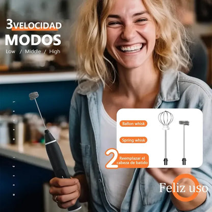 Batidora Eléctrica Mini Recargable Para Café Y Leche Betensh Negro-228094-262242 B45