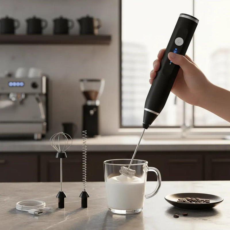 Batidora Eléctrica Mini Recargable Para Café Y Leche Betensh Negro-228094-262242 B45