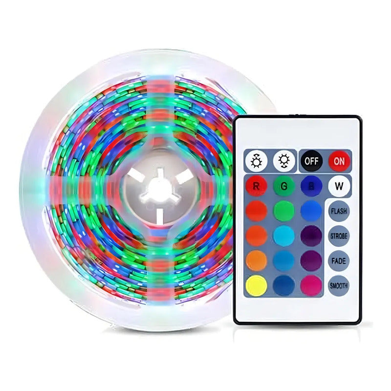 Cinta Led Micro 5m Ip64 Con Controlador Integrado 3528 2835