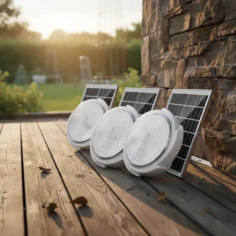 Lámpara Plafón Solar M Casa 100w Luz Blanca 6500k Blanco