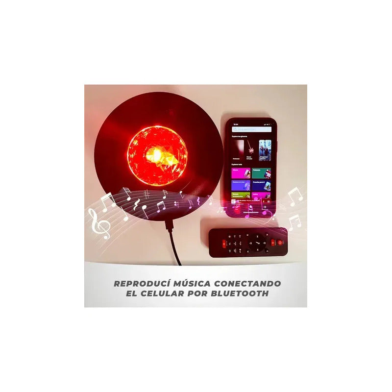 Proyector Galaxia Estrellas Universo Con Bluetooth  Negro