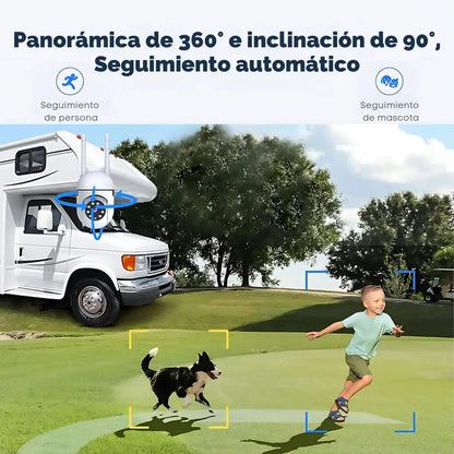 Pack De 3 Cámaras De Vigilancia Domo Figostore Wi-fi Para Exterior Con Visión Nocturna Y Audio Bidireccional Blanco