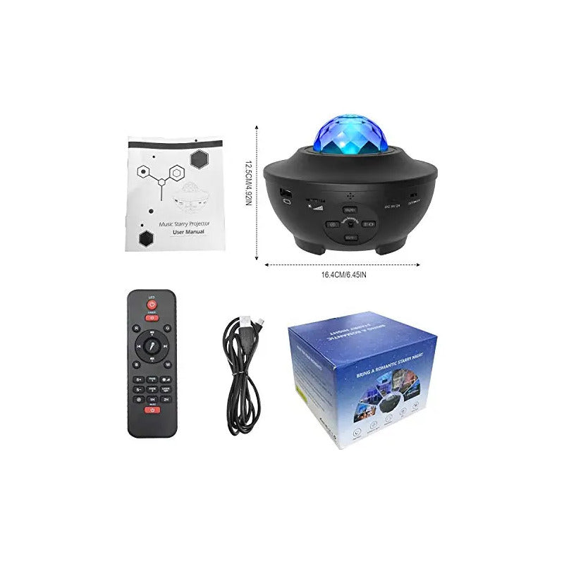 Proyector Galaxia Estrellas Universo Con Bluetooth Color De La Estructura Negro
