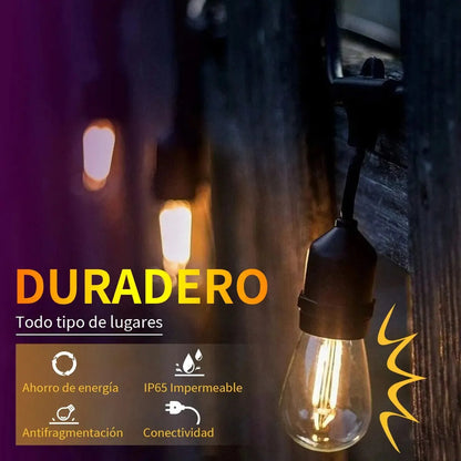 Guirnalda Impermeable 10 Metros Sin Ampolletas E27 Blanco