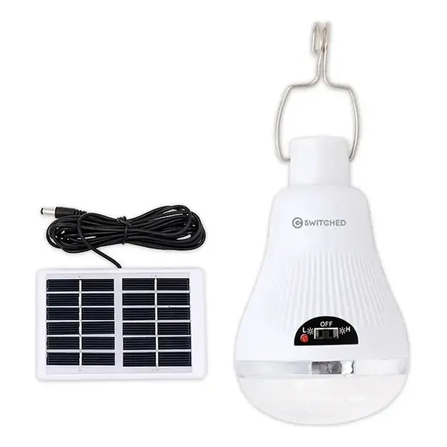Ampolleta 10w Solar + Panel 7 Horas De Luz + Usb Led