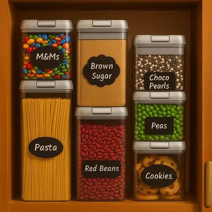 Juego De Recipientes Herméticos Para Alimentos 7 Unidades