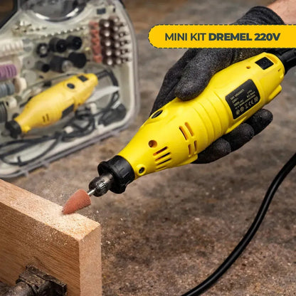 Minitorno Rotativo Inalámbrico Figoimport Ch2904-x Con 160 Accesorios Y Eje Flexible Para Bricolaje Y Precisión 60 Hz