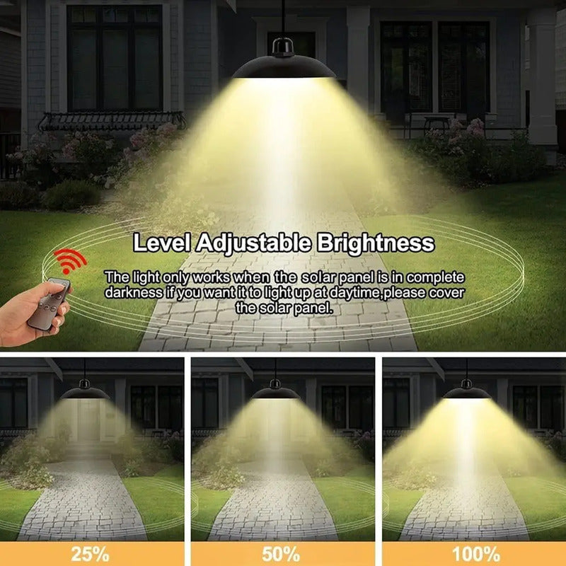 Lampara Solar Led Colgante Plafon + Control
