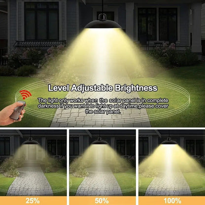 Lampara Solar Led Colgante Plafon + Control