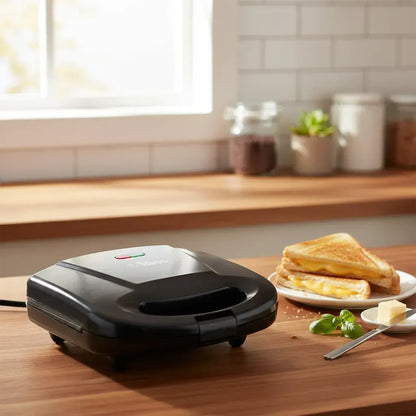 Sandwichera Electrica Grill 2 En 1 Tostadora De Pan 1200w Negro