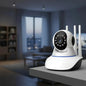 Camaras Ip Wifi Hd Vision Nocturna 360° Figoimport Pack X2 Blanco Cámara De Seguridad Wifi Inalámbrica 3 Antenas, Ip Cámara De Vigilancia Visión Nocturna, Seguimiento Inteligente Automático Blanco