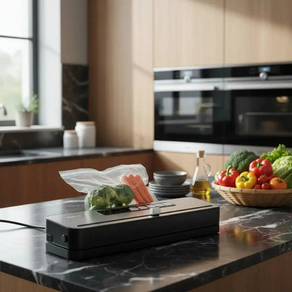 Maquina Selladora Al Vacio 110w Para Empacar Y Conservar Alimentos Secos Humedos Uso Domestico Max 32cm Figoimport