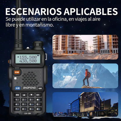 Walkie Talkie Baofeng Uv-5r Largo Alcance 10km 128 Canales Negro