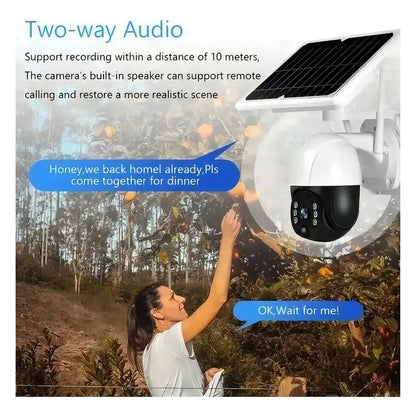 Camara Ip Solar Seguridad Wifi Exterior Hd 1080p Nocturna Color Blanco