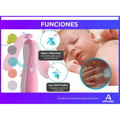 Corta Uñas Bebés Lima Eléctrica Para Bebes A Bateria
