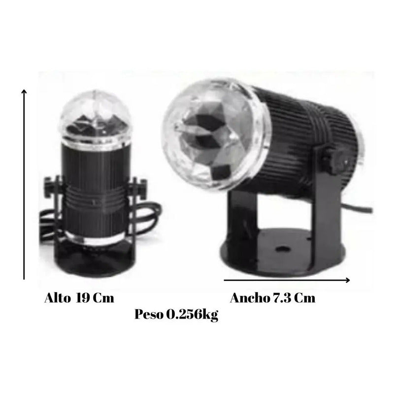 Mini Bola Disco LED RGB Giratoria Decorativa Multicolor Fiestas FIGGOS