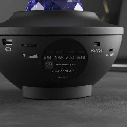 Proyector Galaxy De Estrellas Led Con Sonido Bluetooth Negro