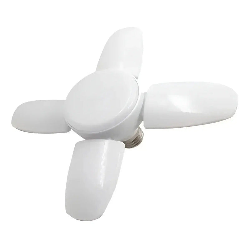 Ampolleta Led 28w Plegable De 4 Aspas Para Techo, Con Ángulo Ajustable Y Control Remoto Blanco Frío
