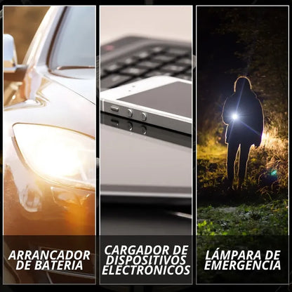 Partidor Powerbank Cargador Bateria Auto Y Inflador Rueda