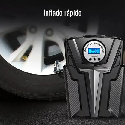 Inflador Digital 12v Para Auto Con Display Compacto Figonew Negro 50 Hz/60 Monofásica