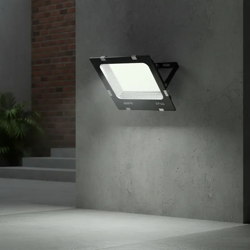 Foco Reflector Proyector Electrico Led400w Impermeable 6500k Negro