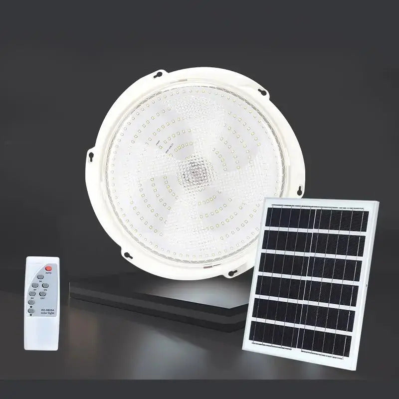Lámpara Plafón Solar M Casa 100w Luz Blanca 6500k Blanco