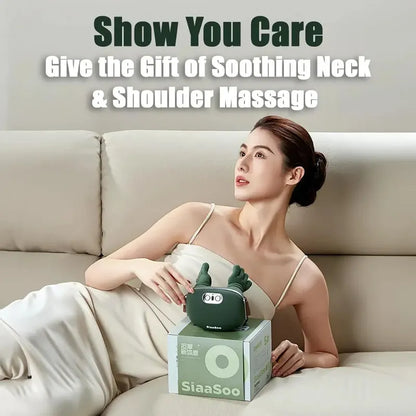 Masajeador De Cuello Y Espalda Viral 3 Modos De Masaje 2 Funciones De Calor Masajeador Termico Cinturon Ajustable Diseño Simulado De Mano Humana Para Cuello Espalda Piernas Figoimport Verde Claro