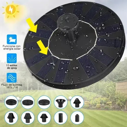 Fuente De Agua Flotante Piscina Con Energía Solar 4 Boquilla