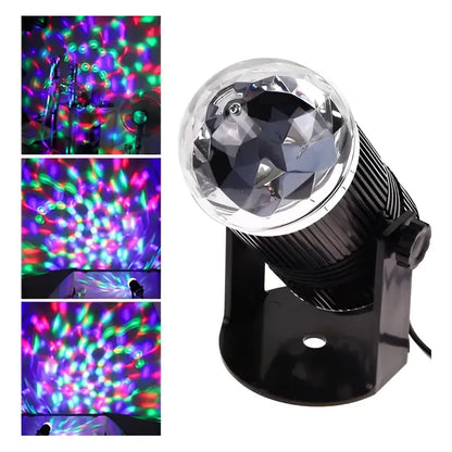 Mini Bola Disco LED RGB Giratoria Decorativa Multicolor Fiestas FIGGOS