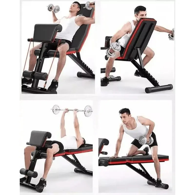 Silla Multifuncion Banca Para Hacer Abdominales Ejercicio A2 Negro