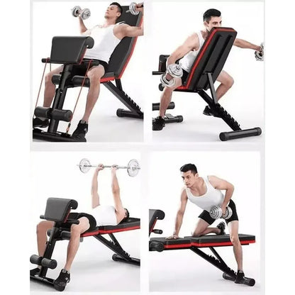 Silla Multifuncion Banca Para Hacer Abdominales Ejercicio A2 Negro