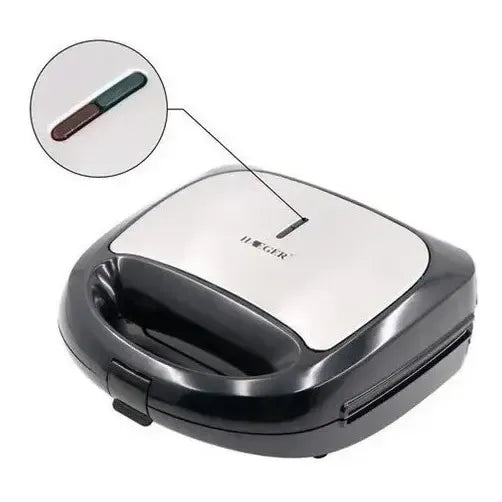 Waflera Sandwichera Plancha Eléctrica 3 En 1  Negro