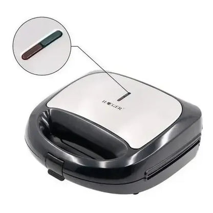 Waflera Sandwichera Plancha Eléctrica 3 En 1  Negro