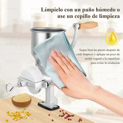 Molino Moledor Manual Metálico Choclo Maiz Metal