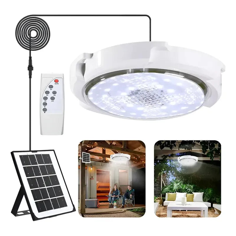 Lámpara Plafón Solar M Casa 100w Luz Blanca 6500k Blanco