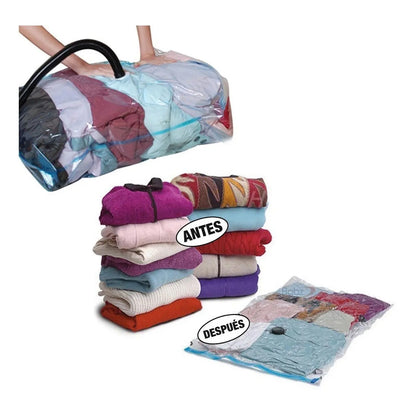Bolsa Al Vacio Comprimir Ropa Ahorra Espacio 60 X 80 Cm 1und