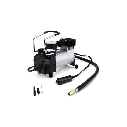 Compresor Aire Metalico Vehiculo Auto Moto Color Plateado