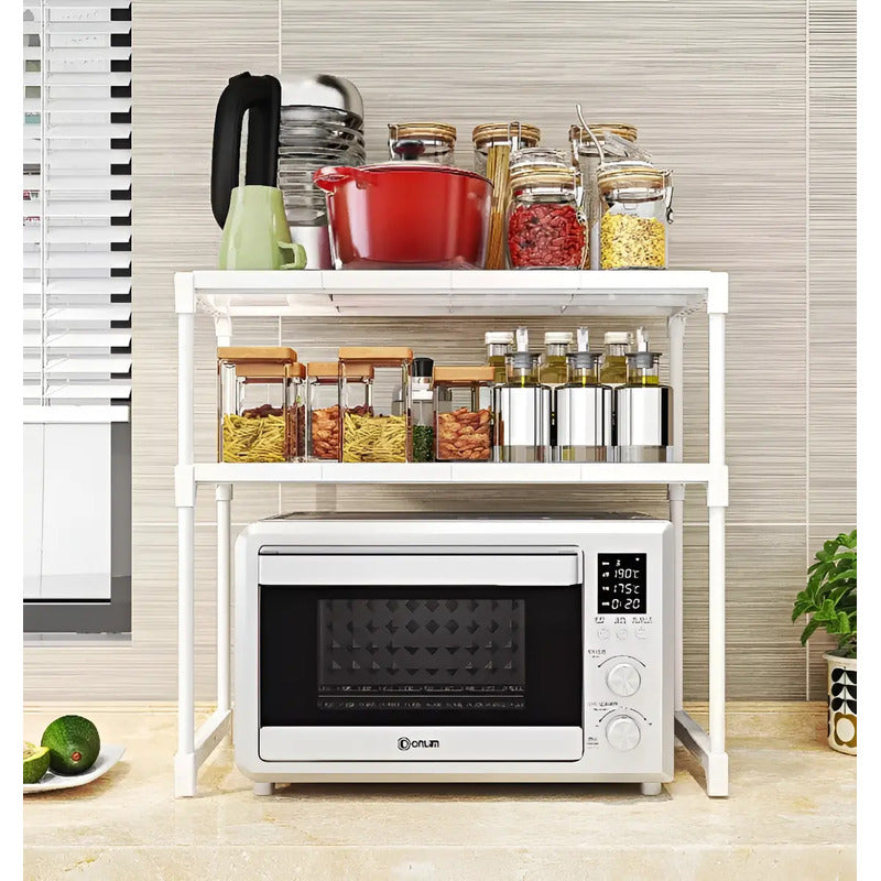 Estante De Cocina Para Horno Microondas Hogar Plateado