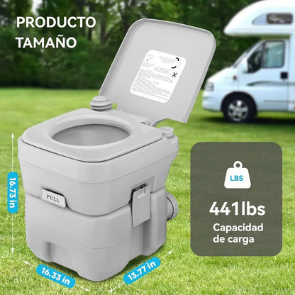 Baño Quimico Portatil 20 Litros Reutilizable Camping