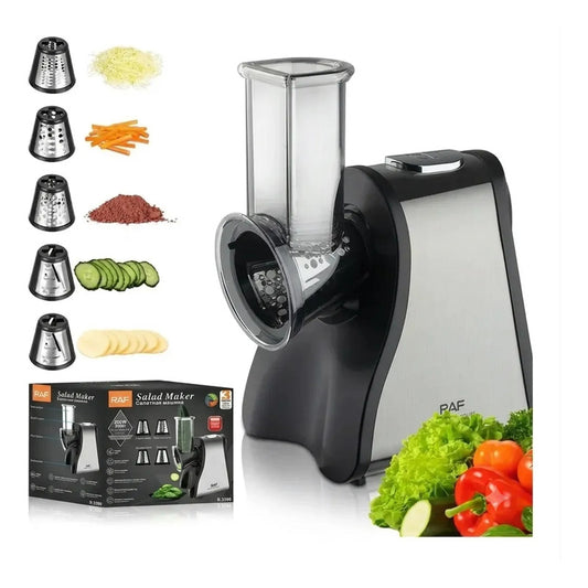 Rallador Eléctrico Cortador De Verduras Utensilios De Cocina Negro