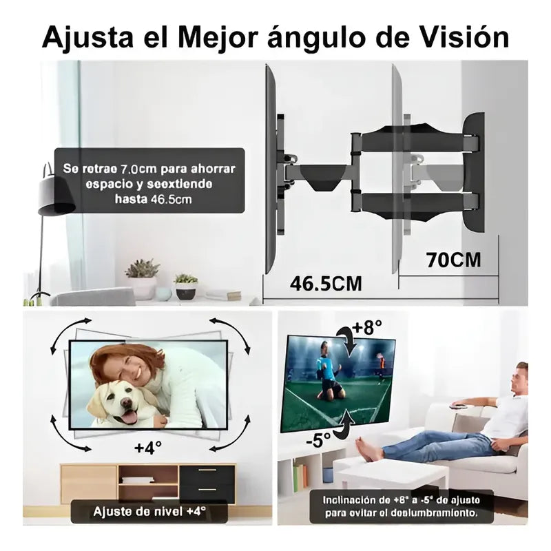 Soporte Base De Tv Orientable E Inclinable 14 -55  50kg. Negro