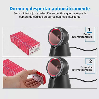 Scanner Genérico 1d Y 2d Usb Con Soporte Integrado Negro Usb