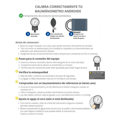 Toma Presion Aneroide Esfingomanometro + Oximetro Negro