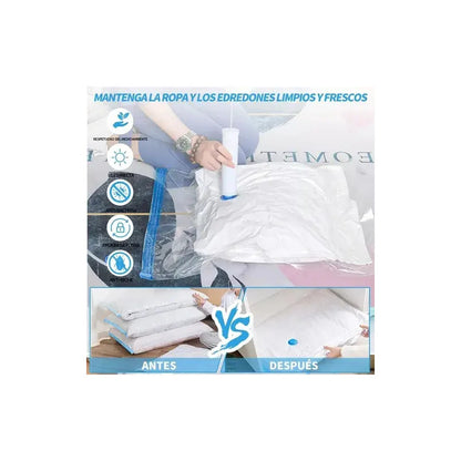Bolsa Al Vacio Comprimir Ropa Ahorra Espacio 70cm X 110cm