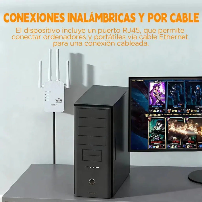 Repetidor Wifi Amplificador Señal 300mbps Pack X2