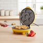 Mini Wafflera Para Niños Maquina Mini Torta Cocina Amarillo