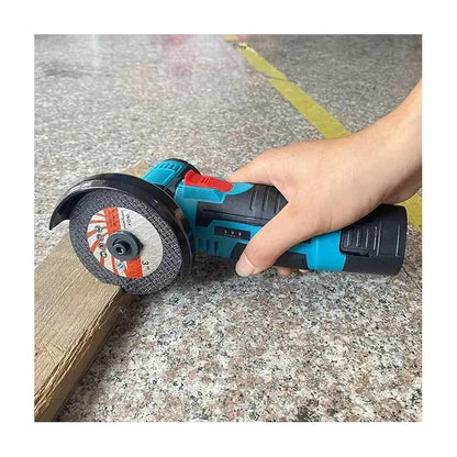 Mini Amoladora Angular Inalámbrica 12v Con 2 Baterías Y Velocidad Regulable Azul Marino 60hz