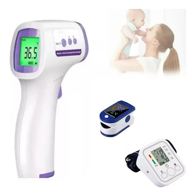 3 Piezas Termometro Kit, Adecuado Para Bebés, Niños Y Adulto Blanco