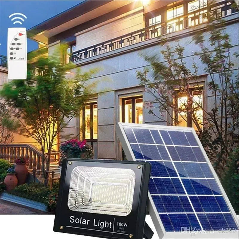 Foco Solar 200w + Panel Solar + Control + Kit De Instalacion