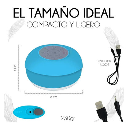 Parlante Manos Libre Pack X2 Para Ducha Impermeable Colores